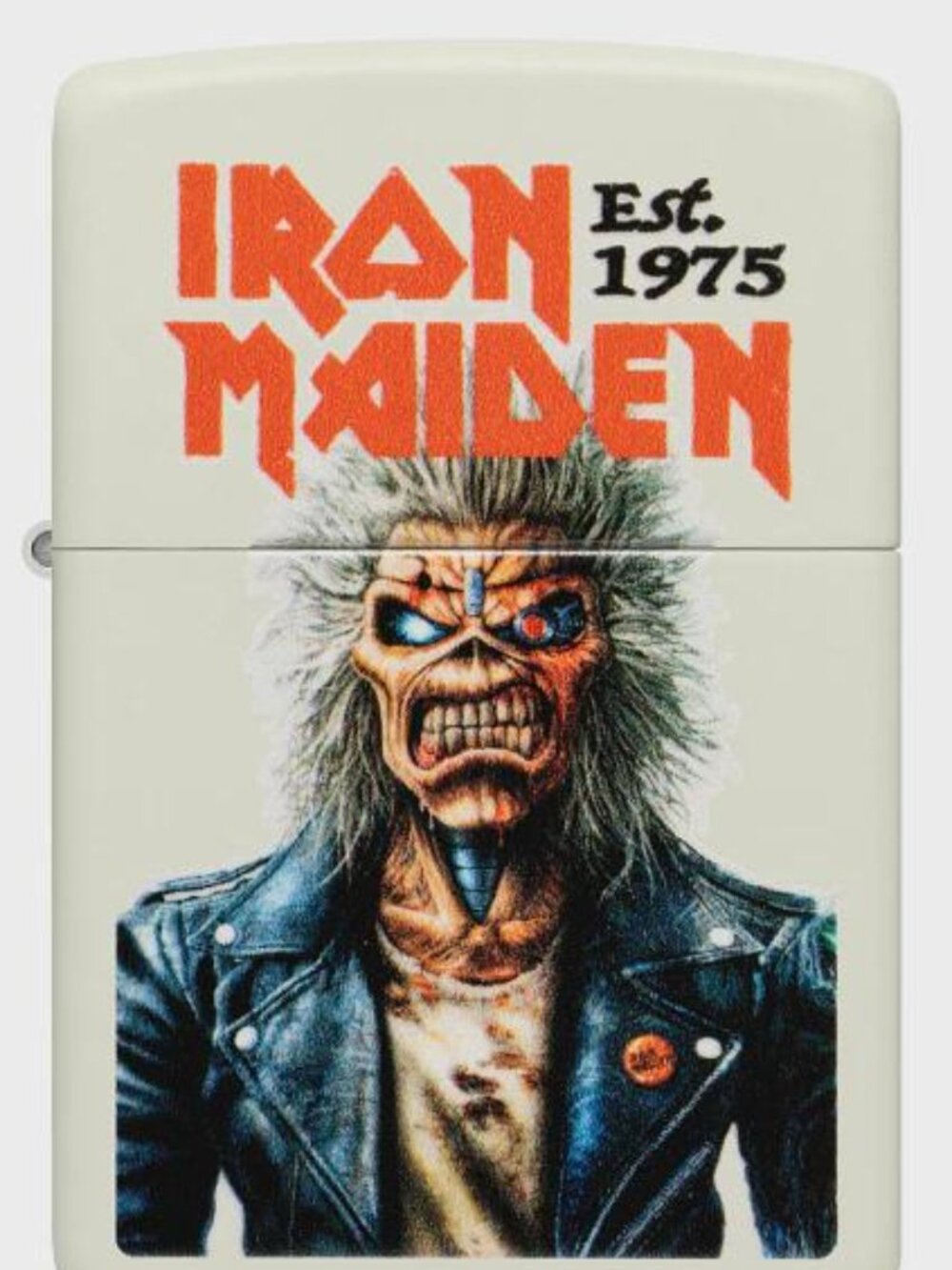 White Glow In The Dark Iron Maiden Eddie Est 1075 Zippo